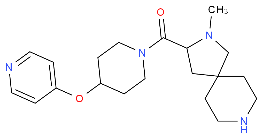 2-methyl-3-{[4-(4-pyridinyloxy)-1-piperidinyl]carbonyl}-2,8-diazaspiro[4.5]decane_分子结构_CAS_)