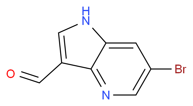 6-bromo-1H-pyrrolo[3,2-b]pyridine-3-carbaldehyde_分子结构_CAS_1190312-27-6