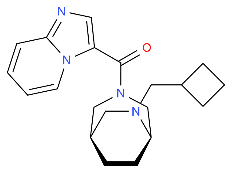 3-{[(1R*,5R*)-6-(cyclobutylmethyl)-3,6-diazabicyclo[3.2.2]non-3-yl]carbonyl}imidazo[1,2-a]pyridine_分子结构_CAS_)