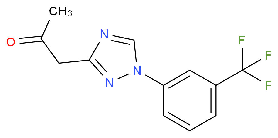 1-{1-[3-(trifluoromethyl)phenyl]-1H-1,2,4-triazol-3-yl}propan-2-one_分子结构_CAS_1346809-34-4