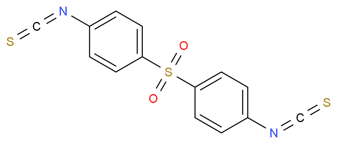 1-isothiocyanato-4-(4-isothiocyanatobenzenesulfonyl)benzene_分子结构_CAS_4430-49-3