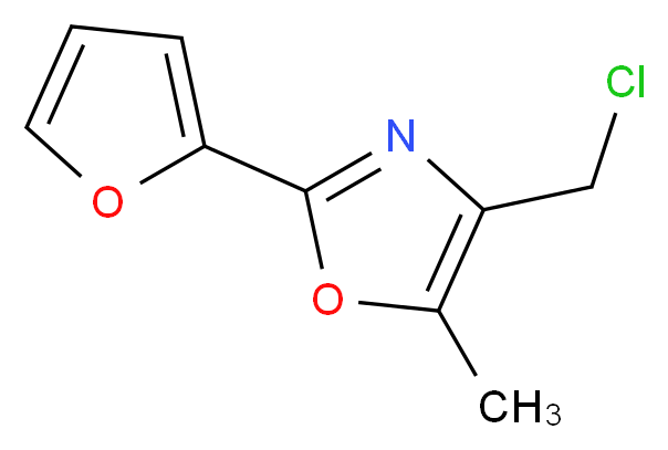 4-(chloromethyl)-2-(furan-2-yl)-5-methyl-1,3-oxazole_分子结构_CAS_)