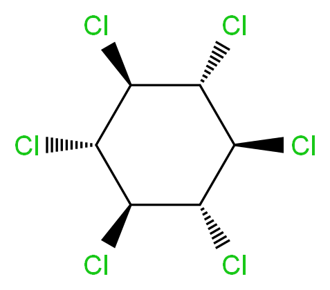 (1r,2r,3r,4r,5r,6r)-1,2,3,4,5,6-hexachlorocyclohexane_分子结构_CAS_319-85-7