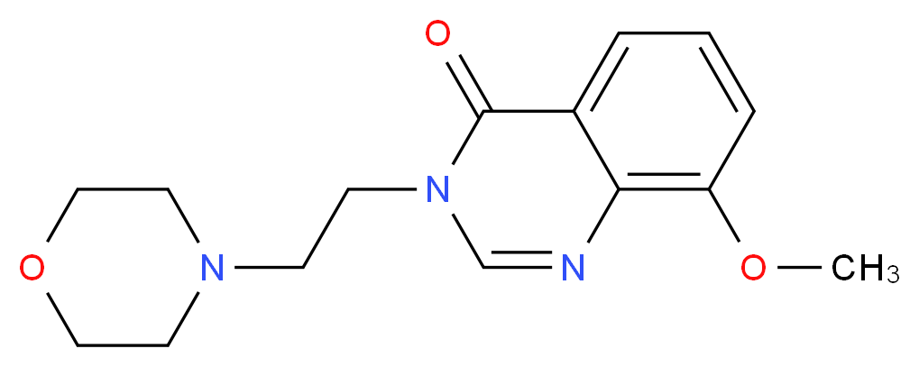 8-methoxy-3-(2-morpholin-4-ylethyl)quinazolin-4(3H)-one_分子结构_CAS_)