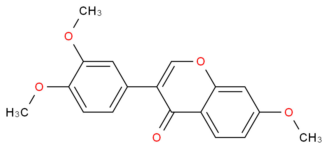 3-(3,4-dimethoxyphenyl)-7-methoxy-4H-chromen-4-one_分子结构_CAS_1621-61-0