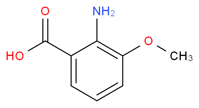 2-amino-3-methoxybenzoic acid_分子结构_CAS_3177-80-8