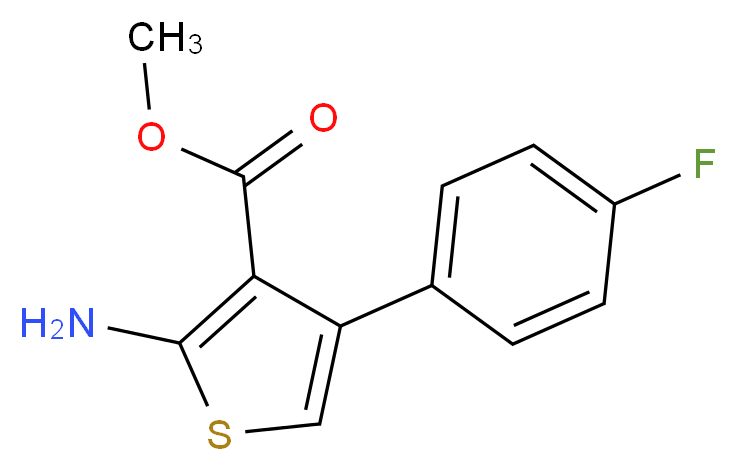 methyl 2-amino-4-(4-fluorophenyl)thiophene-3-carboxylate_分子结构_CAS_350997-12-5