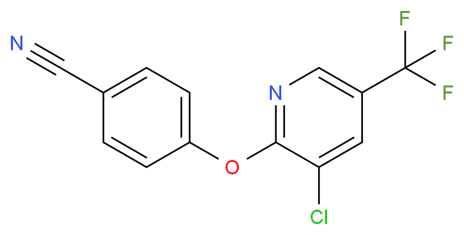 4-{[3-Chloro-5-(trifluoromethyl)-2-pyridinyl]-oxy}benzenecarbonitrile_分子结构_CAS_)