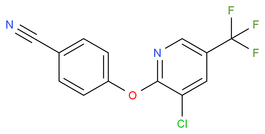4-{[3-chloro-5-(trifluoromethyl)pyridin-2-yl]oxy}benzonitrile_分子结构_CAS_95711-33-4