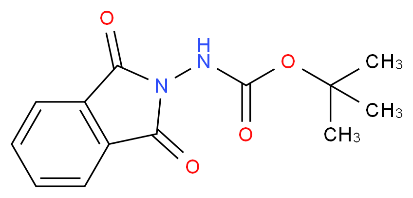 N-(1,3-dioxo-2,3-dihydro-1H-isoindol-2-yl)(tert-butoxy)formamide_分子结构_CAS_34387-89-8