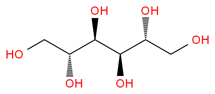 (2R,3R,4R,5R)-hexane-1,2,3,4,5,6-hexol_分子结构_CAS_69–65–8
