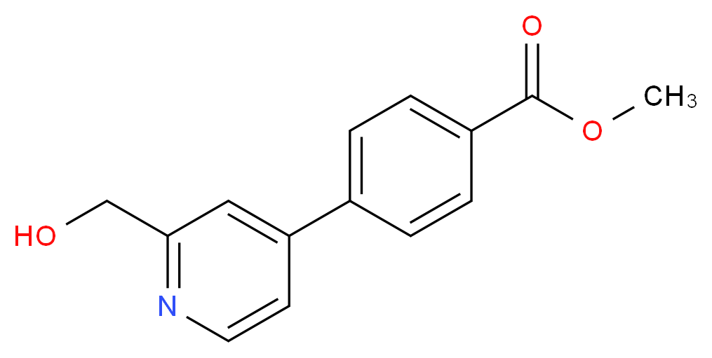 methyl 4-[2-(hydroxymethyl)pyridin-4-yl]benzoate_分子结构_CAS_)