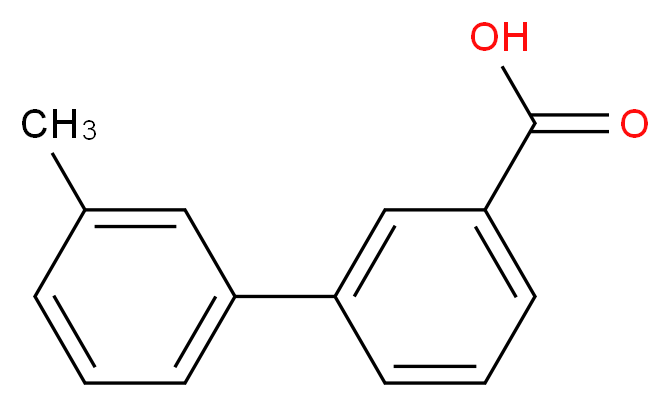 3'-Methyl-[1,1'-biphenyl]-3-carboxylic acid_分子结构_CAS_158619-46-6)