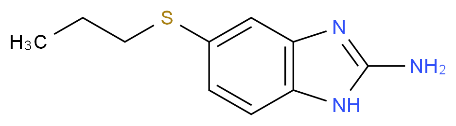 5-(propylsulfanyl)-1H-1,3-benzodiazol-2-amine_分子结构_CAS_80983-36-4