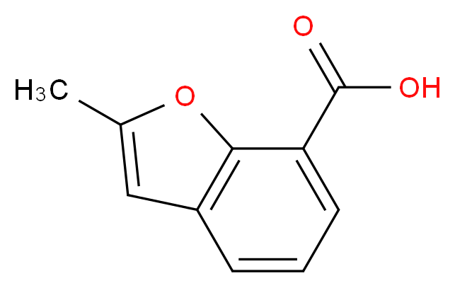 2-methyl-1-benzofuran-7-carboxylic acid_分子结构_CAS_31457-07-5