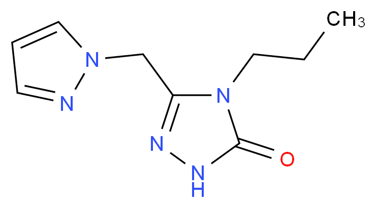 4-propyl-5-(1H-pyrazol-1-ylmethyl)-2,4-dihydro-3H-1,2,4-triazol-3-one_分子结构_CAS_)