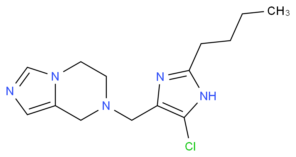 7-[(2-butyl-5-chloro-1H-imidazol-4-yl)methyl]-5,6,7,8-tetrahydroimidazo[1,5-a]pyrazine_分子结构_CAS_)