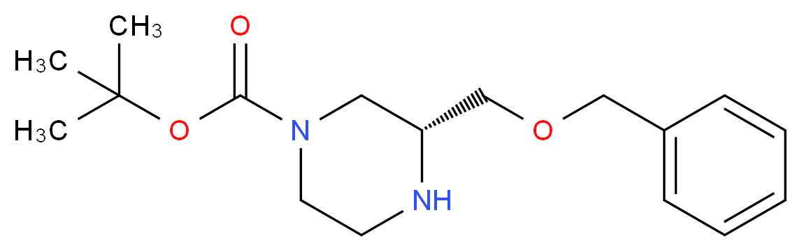 (R)-2-苄氧基甲基-1-Boc-哌嗪_分子结构_CAS_740806-54-6)