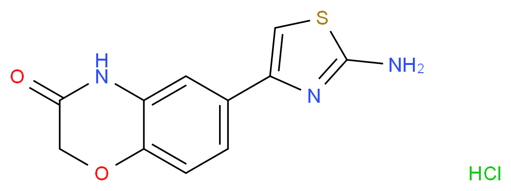 6-(2-Amino-1,3-thiazol-4-yl)-2H-1,4-benzoxazin-3(4H)-one hydrochloride_分子结构_CAS_1049742-69-9)