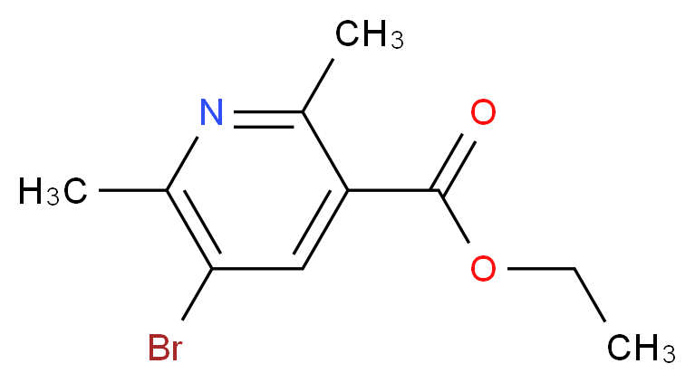 ethyl 5-bromo-2,6-dimethylpyridine-3-carboxylate_分子结构_CAS_698356-46-6
