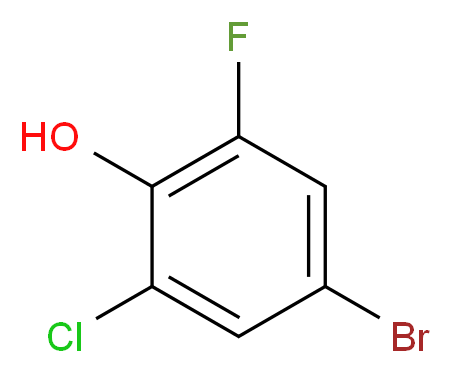 4-bromo-2-chloro-6-fluorophenol_分子结构_CAS_161045-79-0