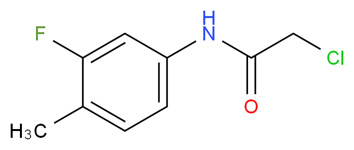 2-Chloro-N-(3-fluoro-4-methyl-phenyl)-acetamide_分子结构_CAS_)