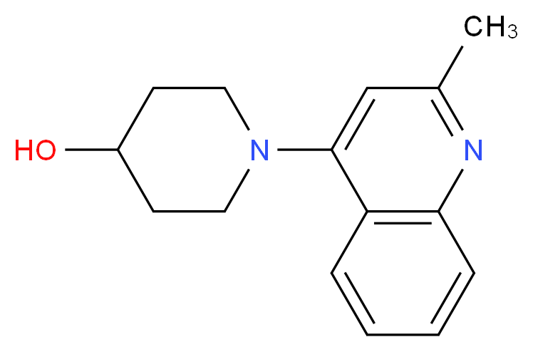 1-(2-methylquinolin-4-yl)piperidin-4-ol_分子结构_CAS_927801-80-7