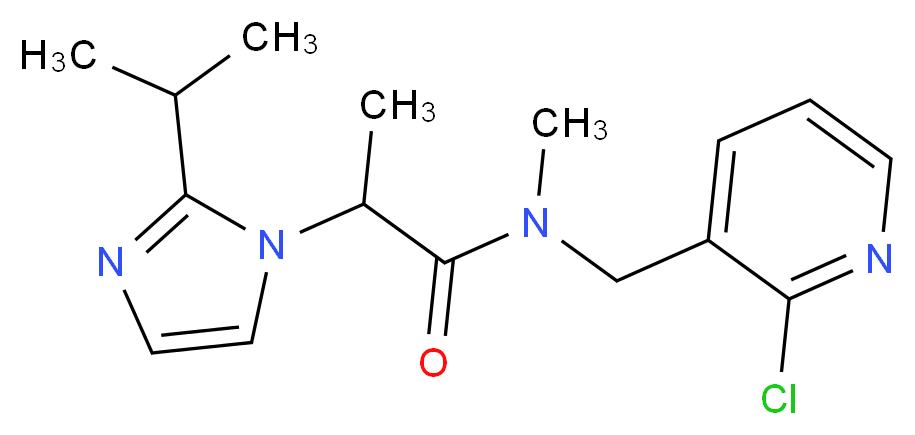 N-[(2-chloropyridin-3-yl)methyl]-2-(2-isopropyl-1H-imidazol-1-yl)-N-methylpropanamide_分子结构_CAS_)