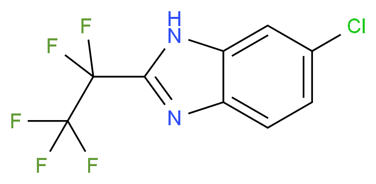 6-chloro-2-(pentafluoroethyl)-1H-1,3-benzodiazole_分子结构_CAS_58457-67-3