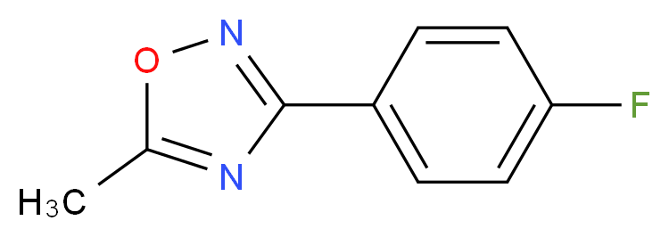 3-(4-fluorophenyl)-5-methyl-1,2,4-oxadiazole_分子结构_CAS_196301-98-1