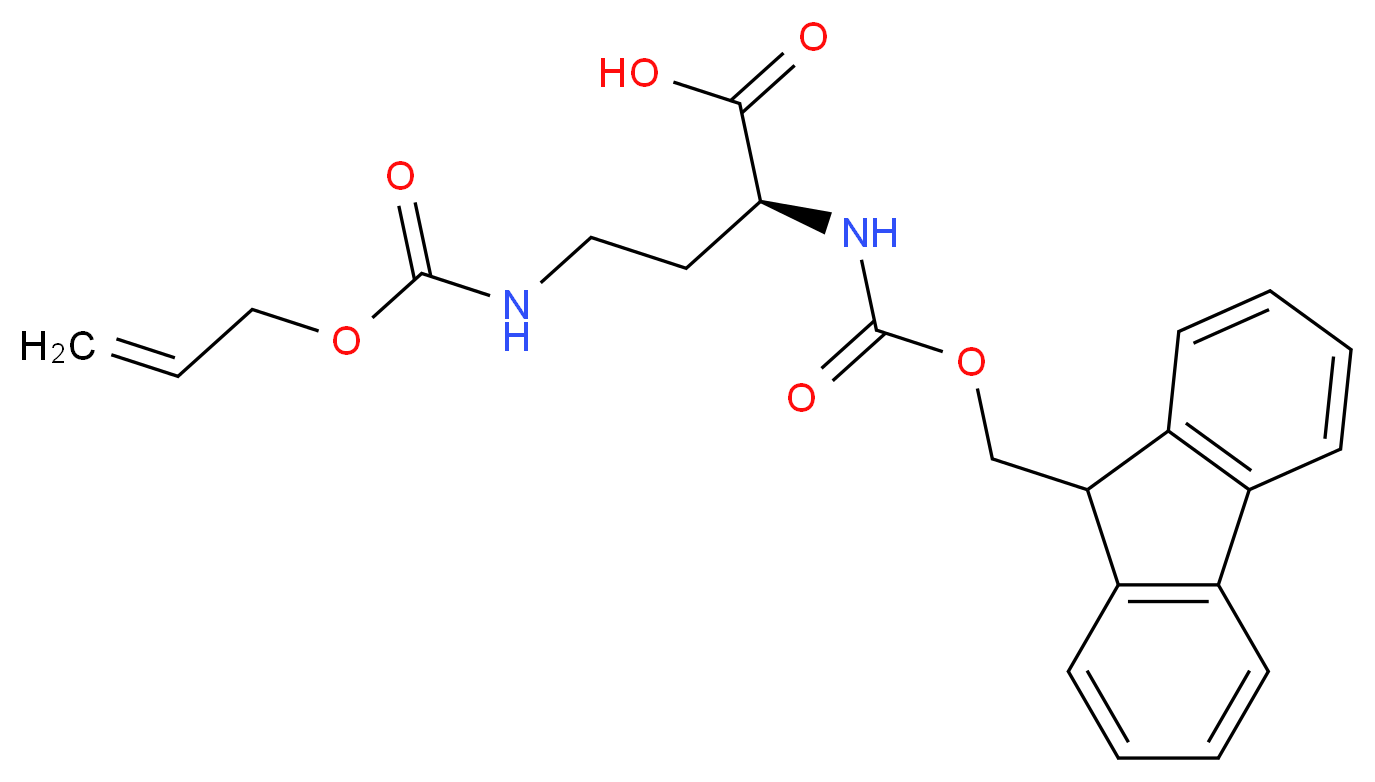 Fmoc-(N-gamma-allyloxycarbonyl)-L-alpha,gamma-diaminobutyric acid_分子结构_CAS_204316-32-5)