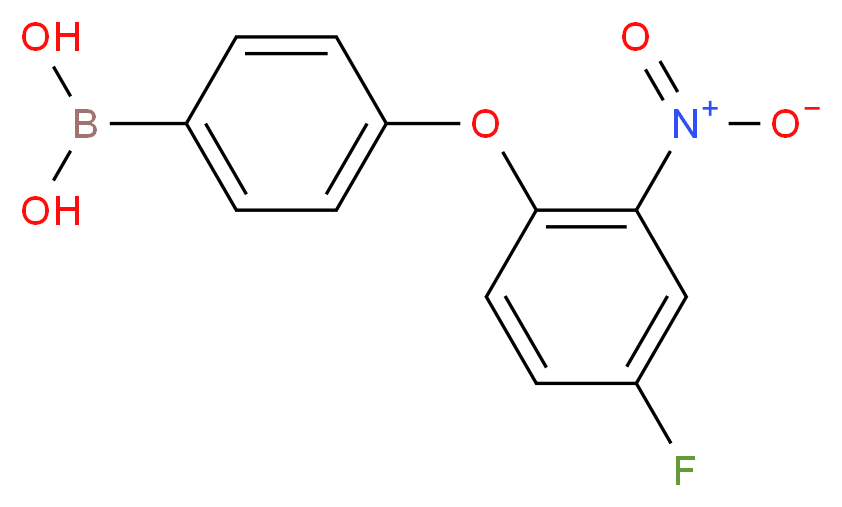 [4-(4-fluoro-2-nitrophenoxy)phenyl]boronic acid_分子结构_CAS_957062-59-8