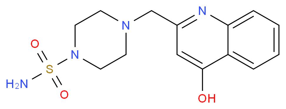 4-[(4-hydroxyquinolin-2-yl)methyl]piperazine-1-sulfonamide_分子结构_CAS_)