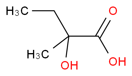 2-hydroxy-2-methylbutanoic acid_分子结构_CAS_3739-30-8