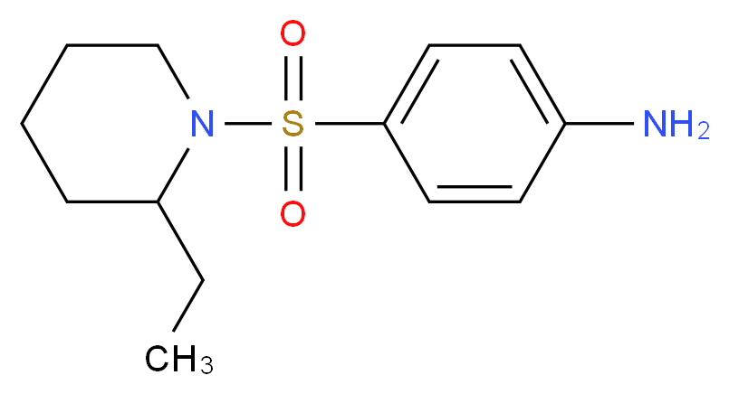 4-[(2-Ethylpiperidin-1-yl)sulfonyl]aniline_分子结构_CAS_)