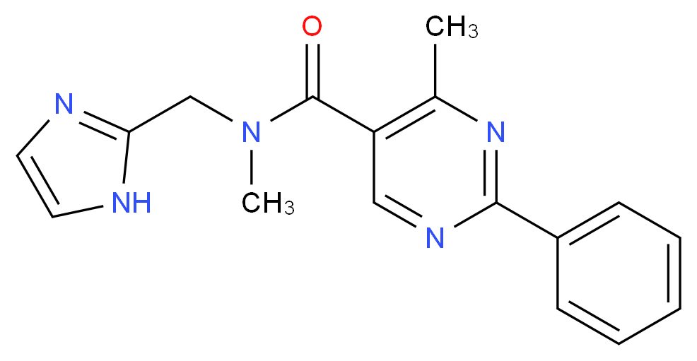N-(1H-imidazol-2-ylmethyl)-N,4-dimethyl-2-phenylpyrimidine-5-carboxamide_分子结构_CAS_)