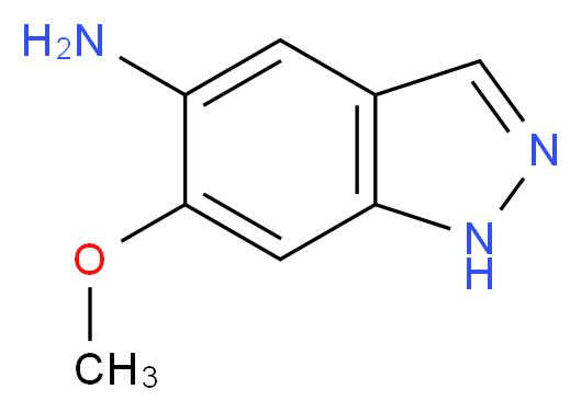 6-Methoxy-1H-indazol-5-amine_分子结构_CAS_749223-61-8)