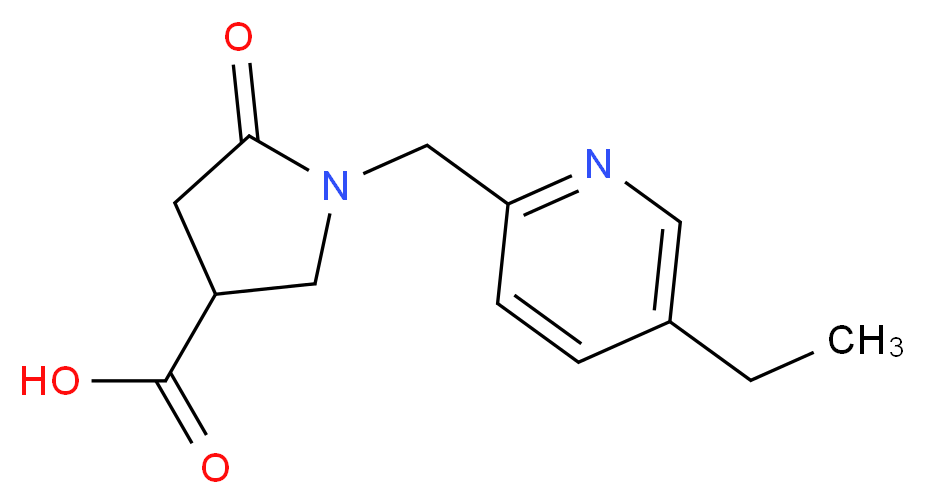 1-[(5-ethylpyridin-2-yl)methyl]-5-oxopyrrolidine-3-carboxylic acid_分子结构_CAS_)