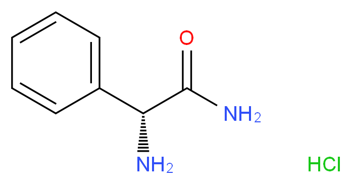 D-2-氨基-2-苯基乙酰胺盐酸盐_分子结构_CAS_63291-39-4)