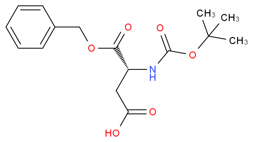 (3R)-4-(benzyloxy)-3-{[(tert-butoxy)carbonyl]amino}-4-oxobutanoic acid_分子结构_CAS_92828-64-3