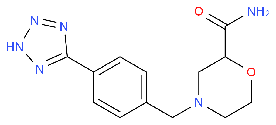 4-[4-(2H-tetrazol-5-yl)benzyl]morpholine-2-carboxamide_分子结构_CAS_)