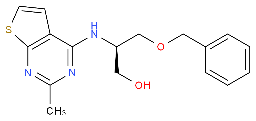 (2R)-3-(benzyloxy)-2-[(2-methylthieno[2,3-d]pyrimidin-4-yl)amino]propan-1-ol_分子结构_CAS_)