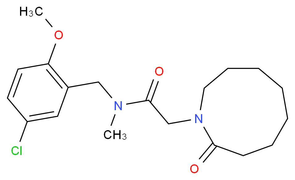 N-(5-chloro-2-methoxybenzyl)-N-methyl-2-(2-oxoazonan-1-yl)acetamide_分子结构_CAS_)