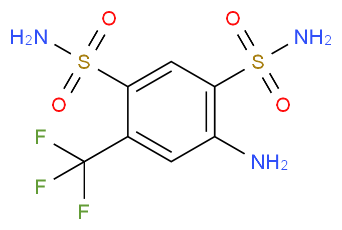4-amino-6-(trifluoromethyl)benzene-1,3-disulfonamide_分子结构_CAS_654-62-6)