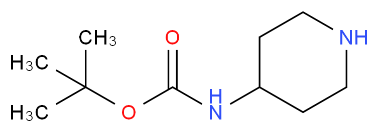 tert-butyl N-(piperidin-4-yl)carbamate_分子结构_CAS_73874-95-0