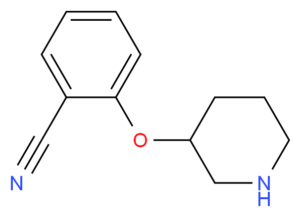 2-(3-哌啶氧基)苯腈_分子结构_CAS_902836-51-5)