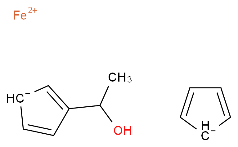 λ<sup>2</sup>-iron(2+) ion 3-(1-hydroxyethyl)cyclopenta-2,4-dien-1-ide cyclopenta-2,4-dien-1-ide_分子结构_CAS_1277-49-2