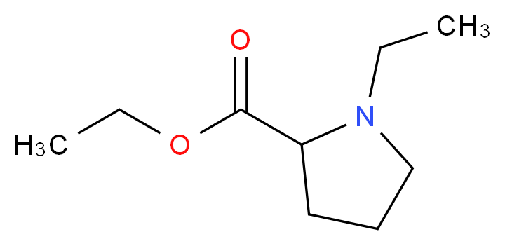 Ethyl 1-ethylprolinate_分子结构_CAS_938-54-5)