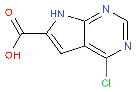 4-Chloro-7H-pyrrolo[2,3-d]pyrimidine-6-carboxylic acid_分子结构_CAS_1016241-80-7)