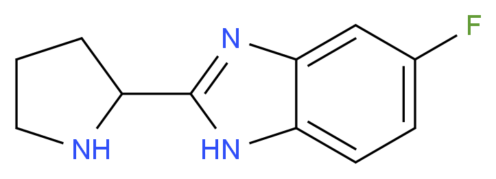 5-Fluoro-2-pyrrolidin-2-yl-1H-benzimidazole_分子结构_CAS_885277-90-7)